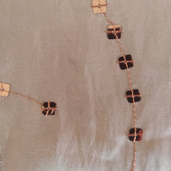 John Bentley iridescent orange midi maxi long sleeveless dress sequins 12 - Picture 15 of 16